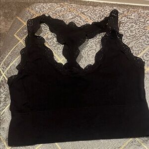BP Black Scalloped Lace Bralette size M